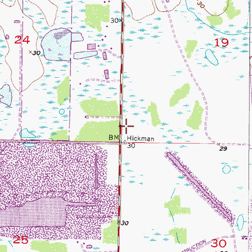 Topographic Map of Charlotte County Fire and Emergency Medical Services Station 9, FL