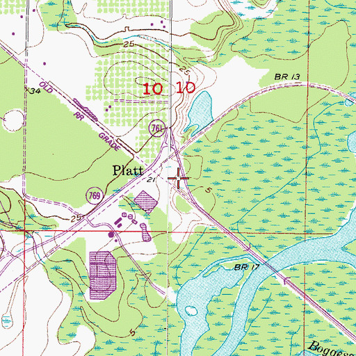 Topographic Map of Desoto County Fire and Rescue Station 2, FL