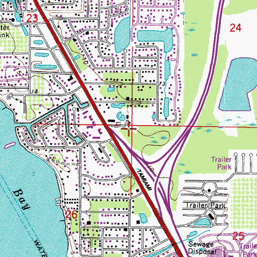 Topographic Map of Nokomis Fire Department Station 42, FL