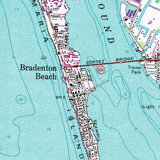 Topographic Map of West Manatee Fire and Rescue Station 3, FL