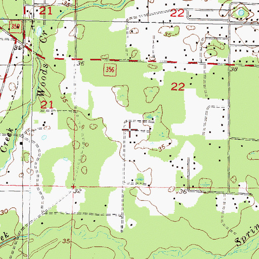 Topographic Map of West District Fire Authority, FL