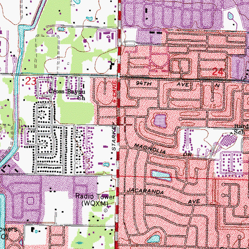 Topographic Map of Seminole Fire Rescue Station 30, FL