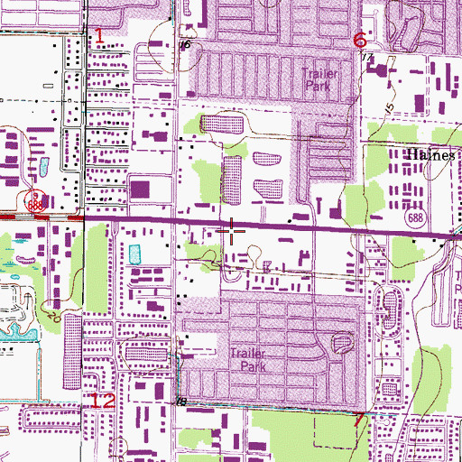 Topographic Map of Largo Fire Rescue Station 38, FL