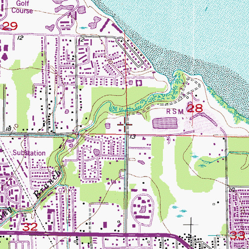 Topographic Map of Largo Fire Rescue Station 40, FL