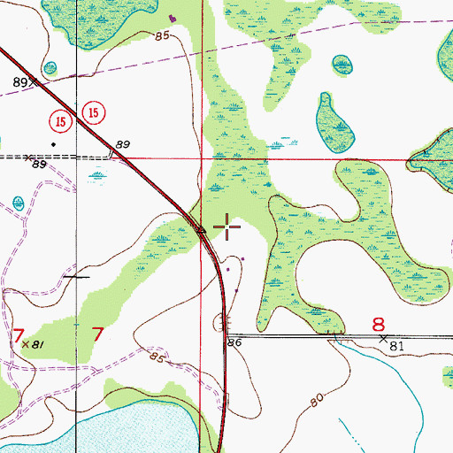 Topographic Map of Orlando Fire Department Station 15, FL