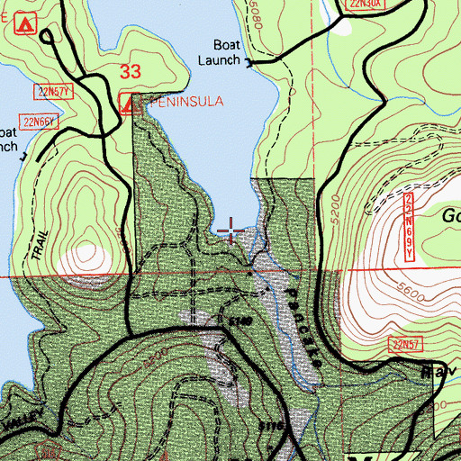 Topographic Map of Pancake Ravine, CA