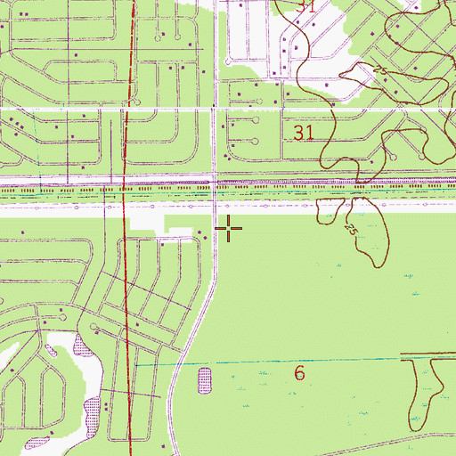 Topographic Map of Palm Coast Fire Department Station 25, FL