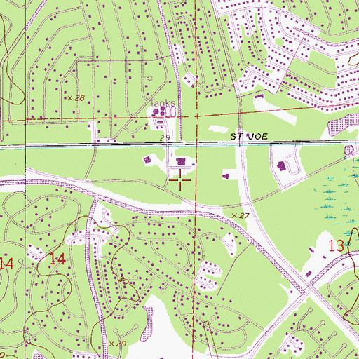Topographic Map of Flagler County Fire Rescue 21, FL