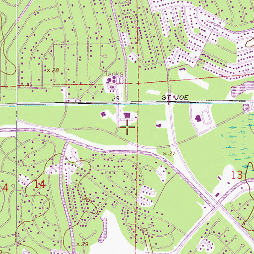 Topographic Map of Palm Coast Fire Department Station 21, FL