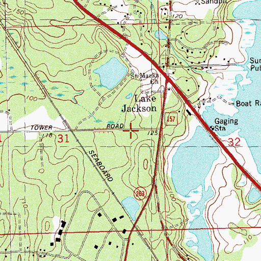 Topographic Map of Tallahassee City Fire Department Station 10, FL
