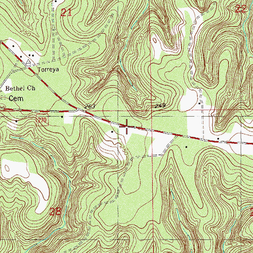 Topographic Map of Rockbluff Volunteer Fire Department, FL