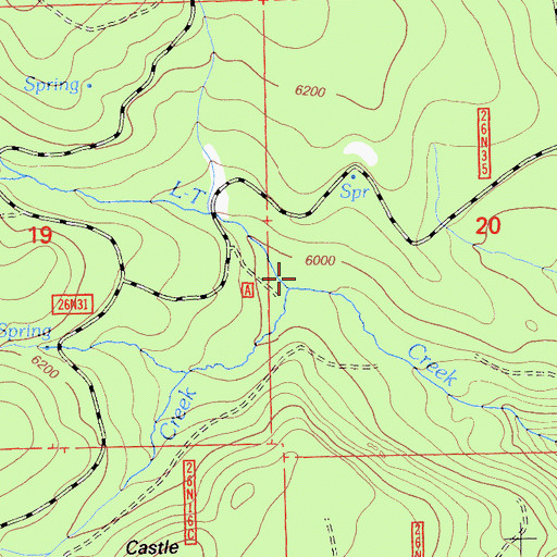 Topographic Map of Panhandle Creek, CA