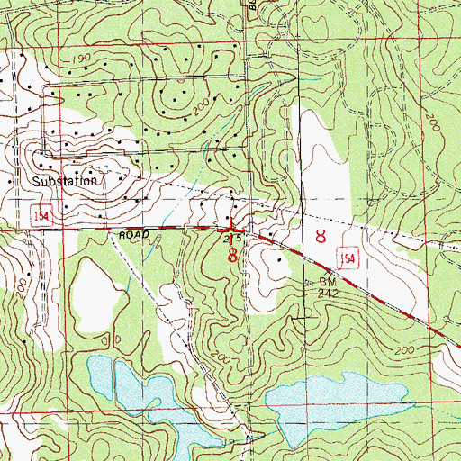 Topographic Map of Lake Iamonia Volunteer Fire Department and Emergency Medical Services, FL