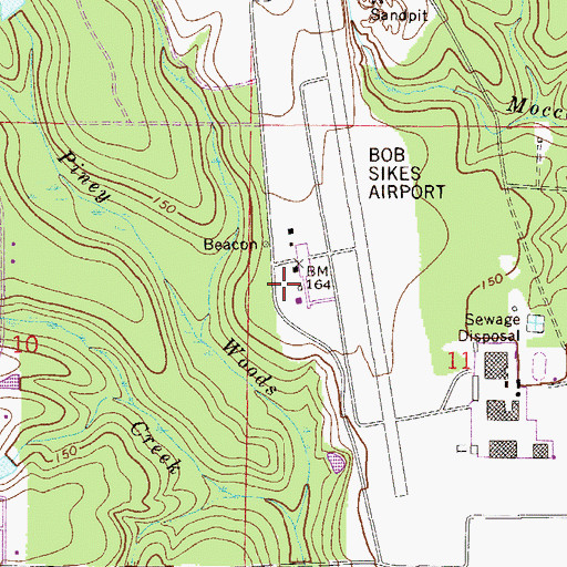 Topographic Map of North Okaloosa Fire Department Station 82, FL