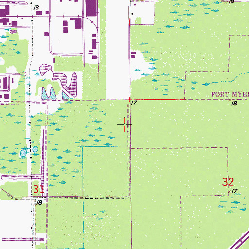 Topographic Map of Fort Myers Fire and Rescue Station 6, FL