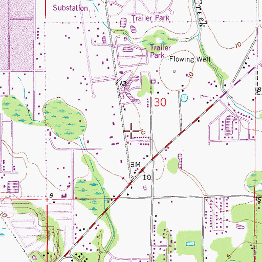 Topographic Map of North Fort Myers Fire Control District Station 3, FL
