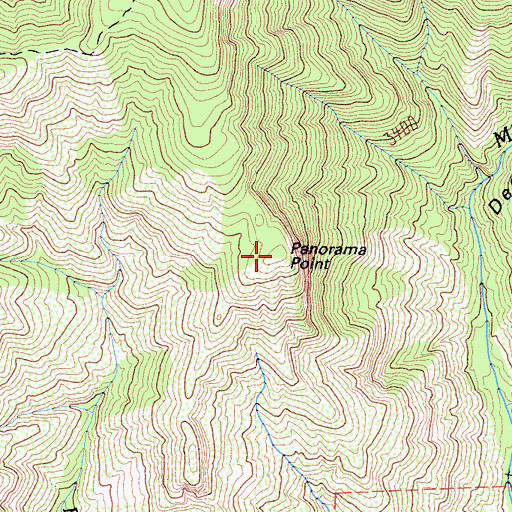 Topographic Map of Panorama Point, CA