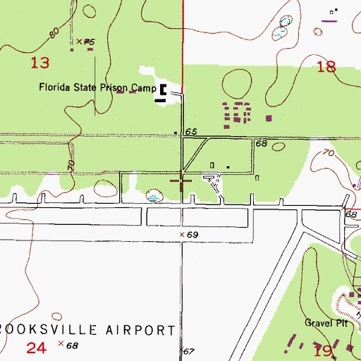 Topographic Map of Civil Air Patrol Hernando County, FL