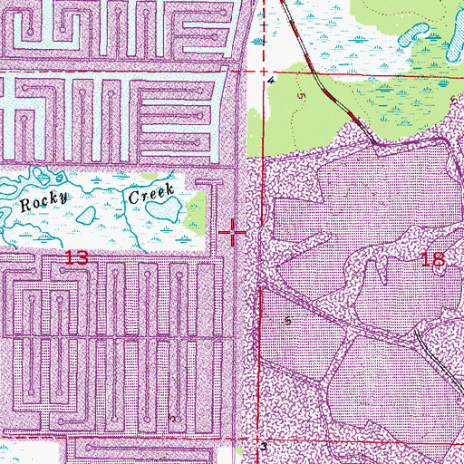 Topographic Map of Hernando Beach Volunteer Fire Department Station 6, FL