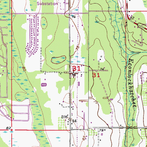 Topographic Map of Orange County Fire Rescue Station 81, FL