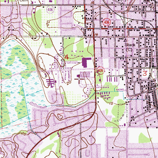 Topographic Map of Brevard County Fire Rescue Station 23, FL