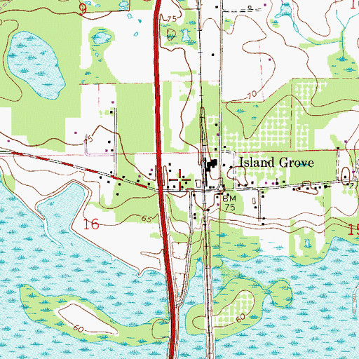 Topographic Map of Cross Creek Volunteer Fire Department Substation, FL