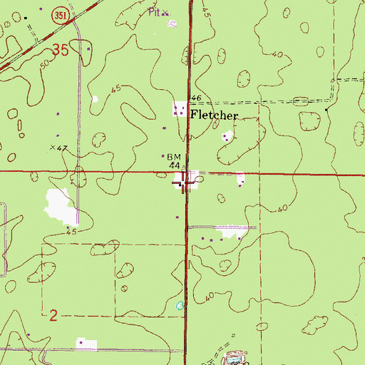Topographic Map of Dixie County Fire and Rescue Station 31, FL