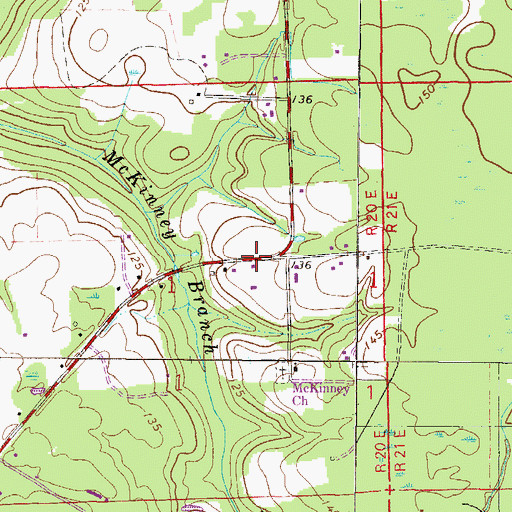 Topographic Map of New River Volunteer Fire Department Station 3, FL