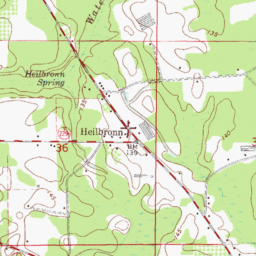 Topographic Map of Heilbronn Springs Volunteer Fire Department Station 4, FL