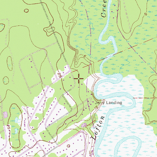 Topographic Map of Nassau County Fire and Rescue Station 3A, FL