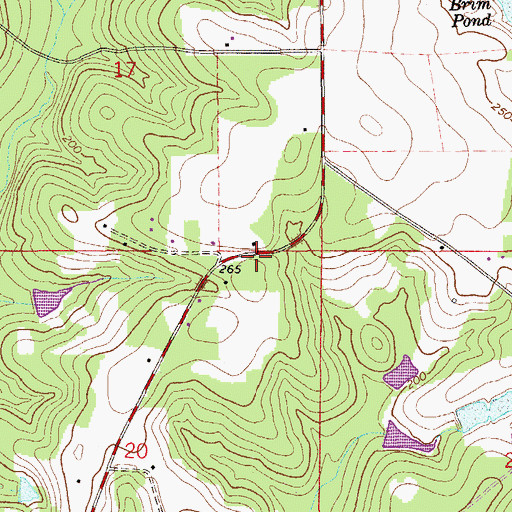 Topographic Map of Walton County Fire Rescue Station 6 - Glendale Fire Station, FL