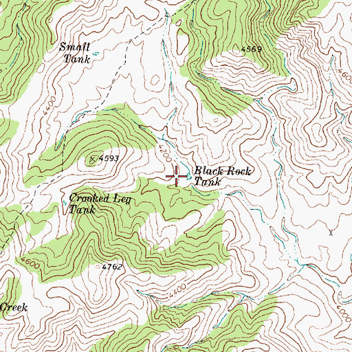Topographic Map of Black Rock Tank, AZ
