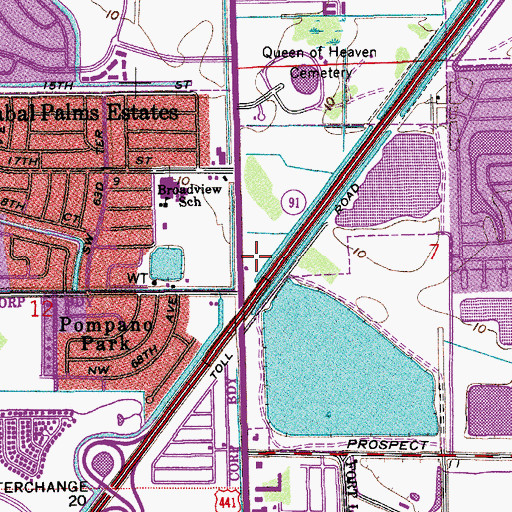 Topographic Map of North Lauderdale Fire Rescue Station 34, FL