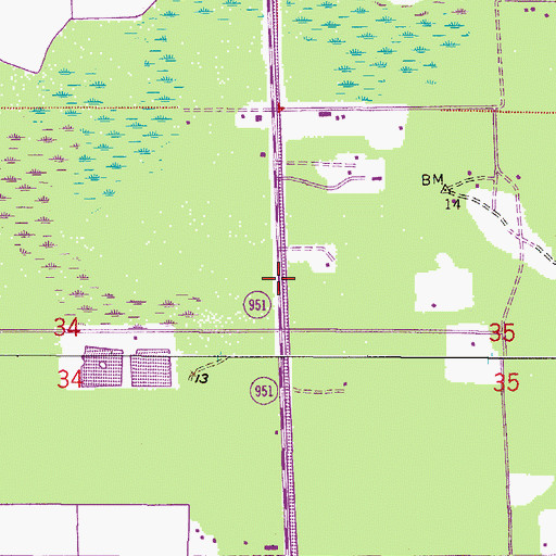 Topographic Map of Golden Gate Fire Department Control and Rescue District Station 73, FL