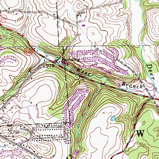 Topographic Map of West Deer Township Volunteer Fire Department 3 Station 290, PA