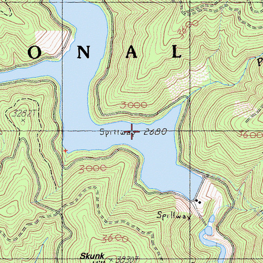 Topographic Map of Panther Creek, CA