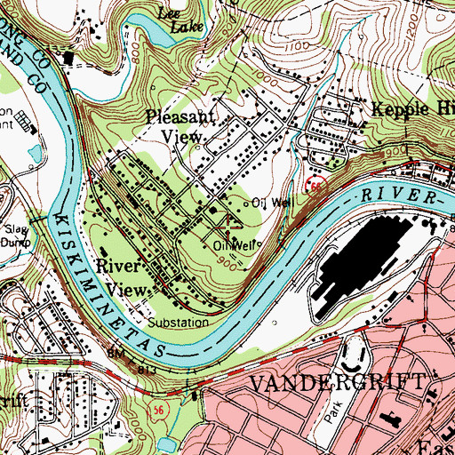 Topographic Map of Parks Township Volunteer Fire Department Station 200, PA