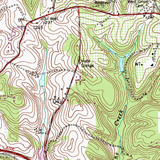 Topographic Map of Wexford Volunteer Fire Company 3 Station 228, PA