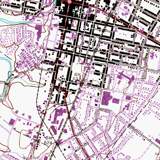 Topographic Map of Chambersburg Fire Department Company 1 - McKinley Street Station, PA