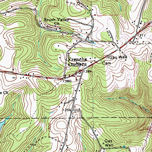 Topographic Map of Washington Township Volunteer Fire Department Station 280, PA