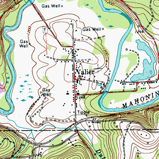 Topographic Map of Perry Township Volunteer Fire Department Station 12, PA