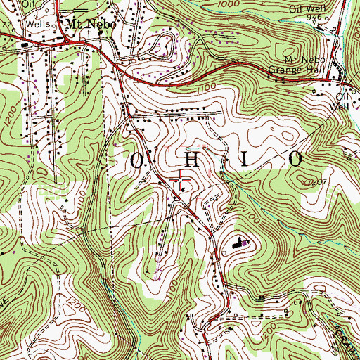 Topographic Map of Ohio Township Volunteer Fire Company Station 220, PA