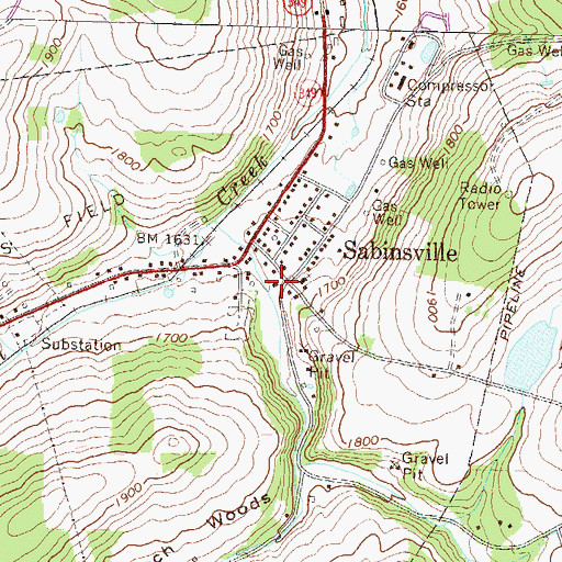 Topographic Map of Clymer Township Volunteer Hose Company, PA
