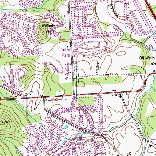 Topographic Map of Cranberry Township Volunteer Fire Company Station 21, PA