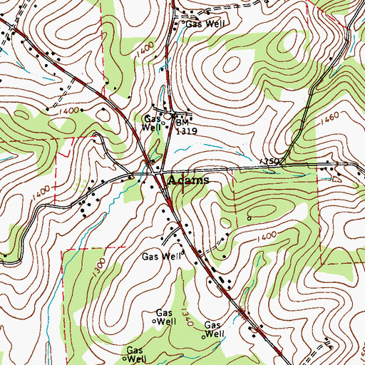 Topographic Map of Sugarcreek Township Volunteer Fire Department Station 230, PA