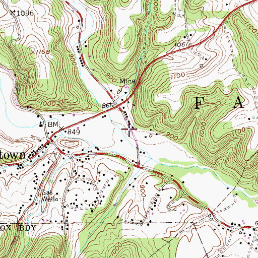 Topographic Map of Fawn Township Volunteer Fire Department 1 Station 150, PA