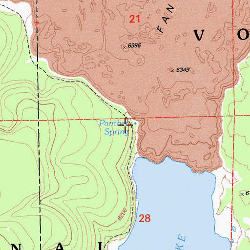 Topographic Map of Panther Spring, CA