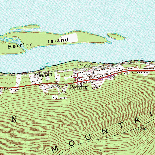 Topographic Map of Perdix Fire Company 1, PA