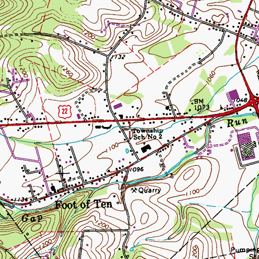 Topographic Map of Allegheny Township Fire Department Station 50, PA