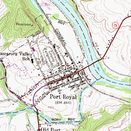 Topographic Map of Friendship Fire Company Station 1, PA